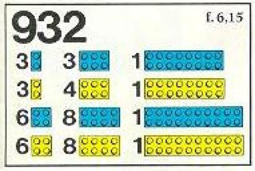 Blue and Yellow Bricks LEGO set (#932-1)