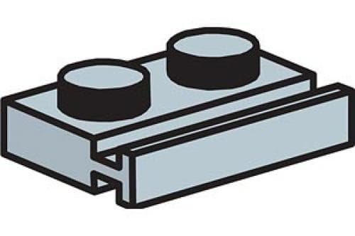 1 x 2 Plate with Slides (Pack of 100) LEGO set (#970600-1)