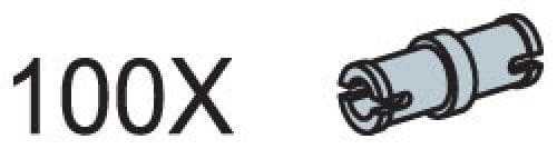 Connector Pegs (Pack of 100) LEGO set (#970603-1, 2002)