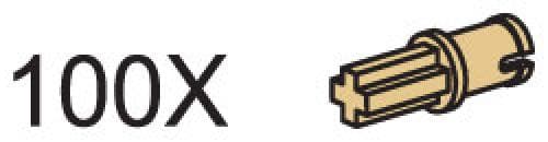 Connector Pegs with Axles (Pack of 100)