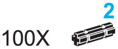 2-Stud Axles with Grooves (Pack of 100)