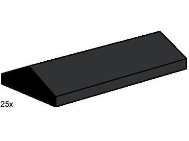 2 x 4 Ridge Roof Tile Low Sloped Black LEGO set (#B004-1)