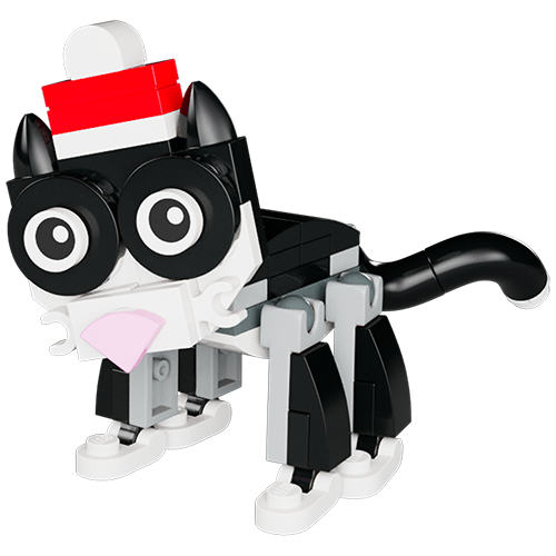 5x Festive Cats LEGO set (#EG00152-1)