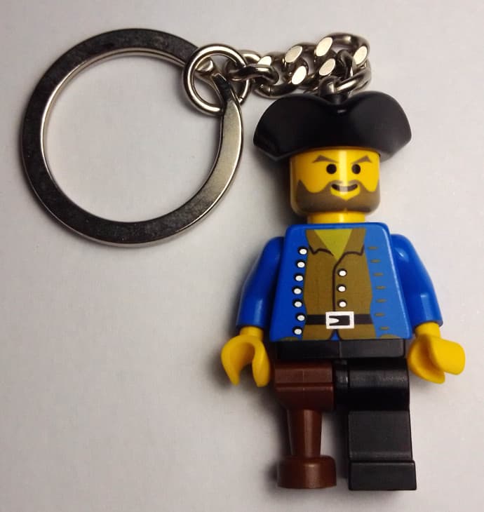 Pirate with Brown Shirt Key Chain LEGO set (#KC019-1, 1996)