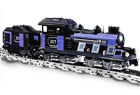 Large Train Engine with Tender Blue