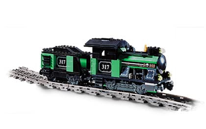 Small Train Engine with Tender Green LEGO set (#KT404-1)