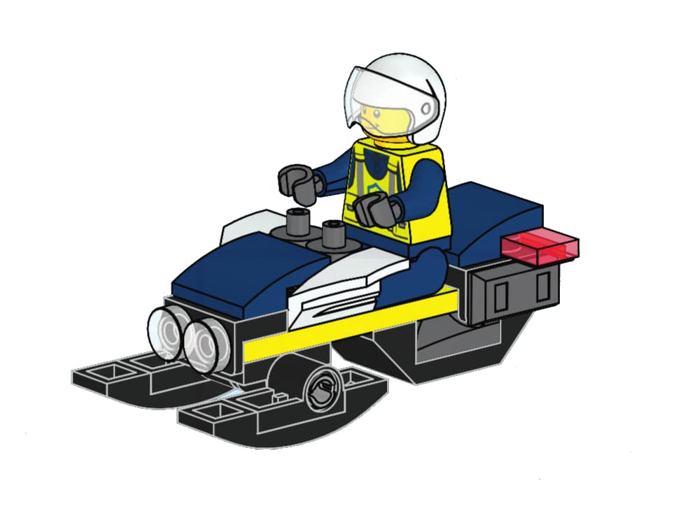 Police on Snowmobile LEGO set (#L0002220-1)
