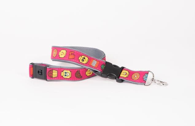 Minifigure Emoji Lanyard (Pink)