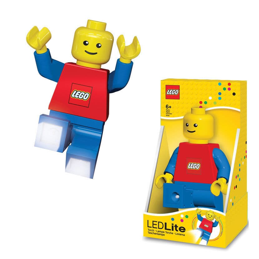 Minifigure Flashlight with Red Torso, Blue Arms and Blue Legs