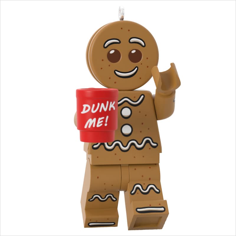 Hallmark Keepsake Christmas Tree Ornament - Gingerbread Man LEGO set (#QXI2584-1)