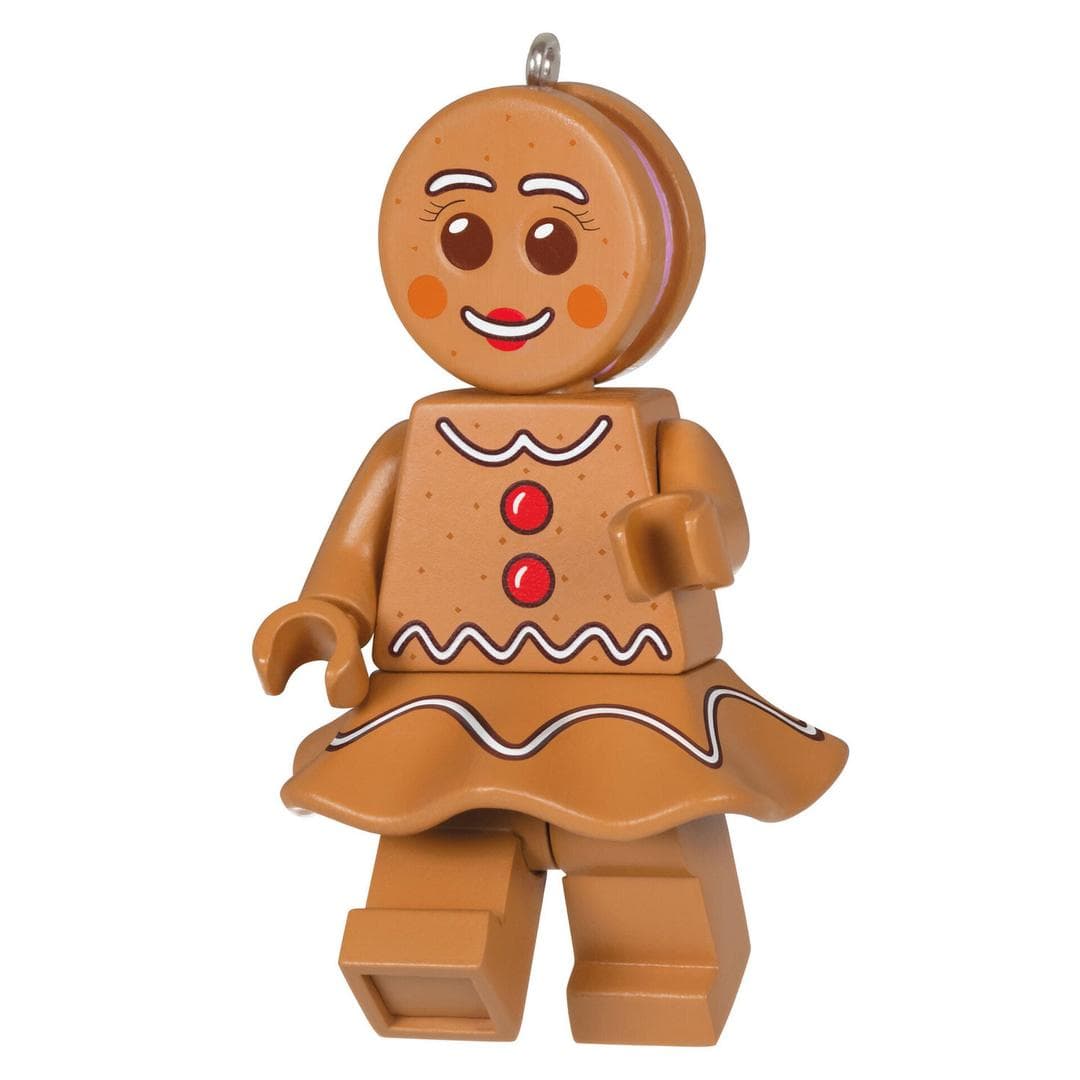 Hallmark Keepsake Christmas Tree Ornament - Gingerbread Woman LEGO set (#QXI7329-1)