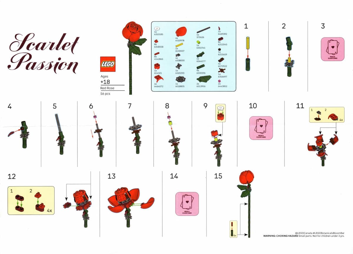 Scarlet Passion LEGO set (#REDROSE-1, 2026)