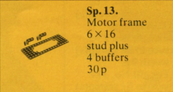 Train Motor Plate with Buffers