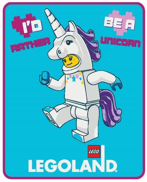 LEGOLAND Unicorn Girl Wishes Plush Throw
