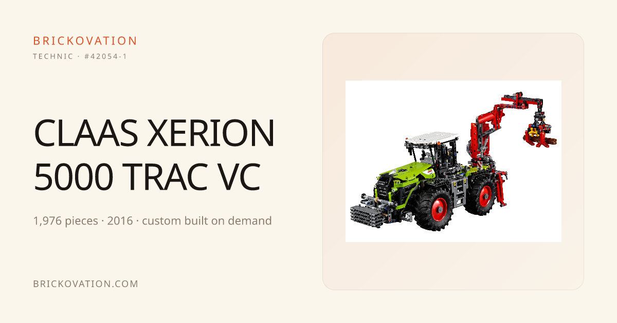 CLAAS XERION 5000 TRAC VC — LEGO Technic #42054-1 (2016) · Brickovation