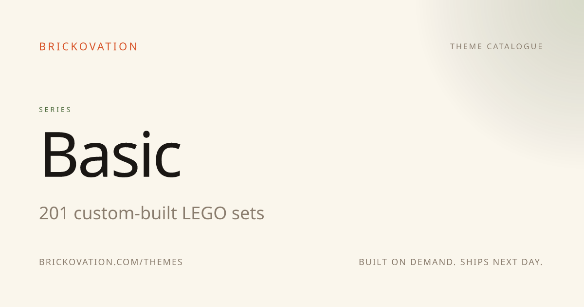 Basic LEGO Sets — Custom Built On Demand · Brickovation
