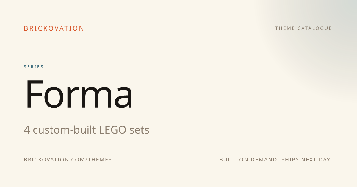 Forma LEGO Sets — Custom Built On Demand · Brickovation