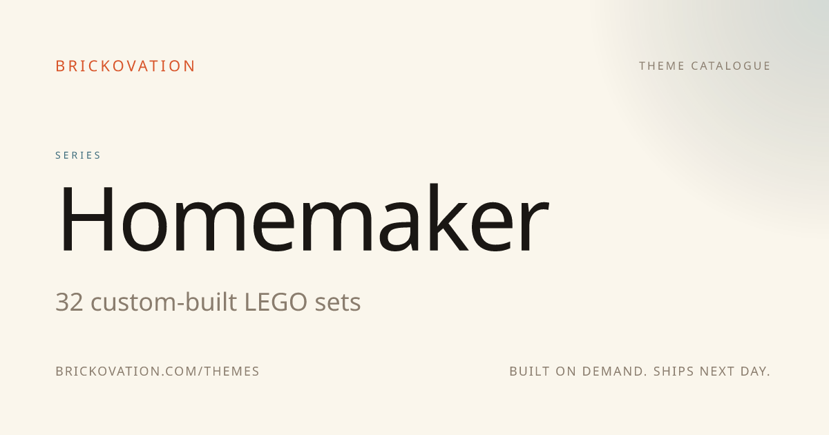 Homemaker LEGO Sets — Custom Built On Demand · Brickovation